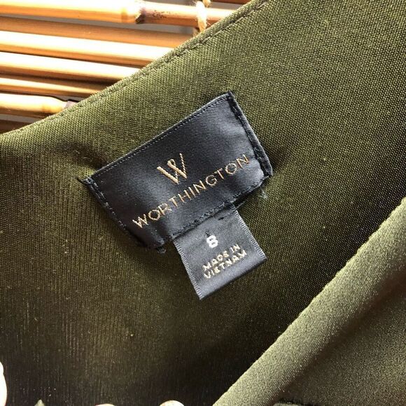 Worthington Size 8 Olive Green Dress - Picture 4 of 4
